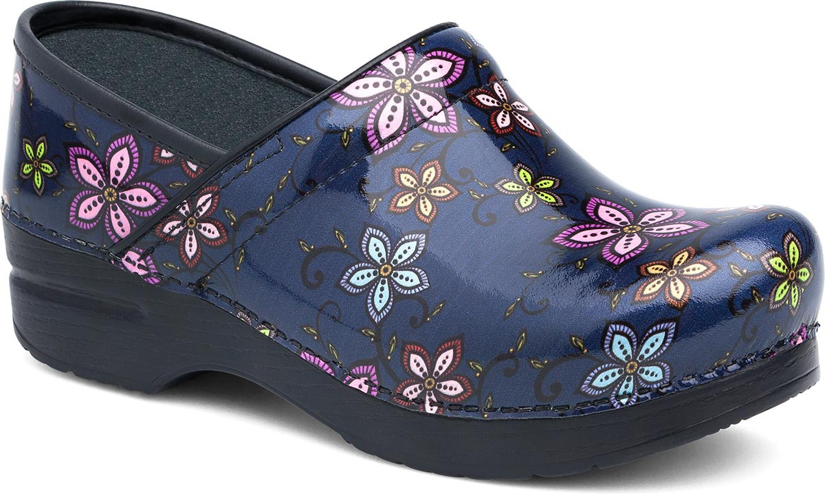 dansko flower clogs