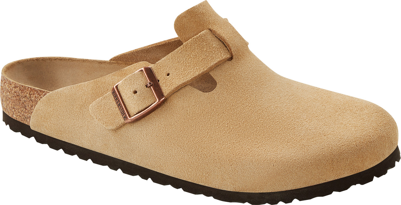 Birkenstock boston latte cream hot sale