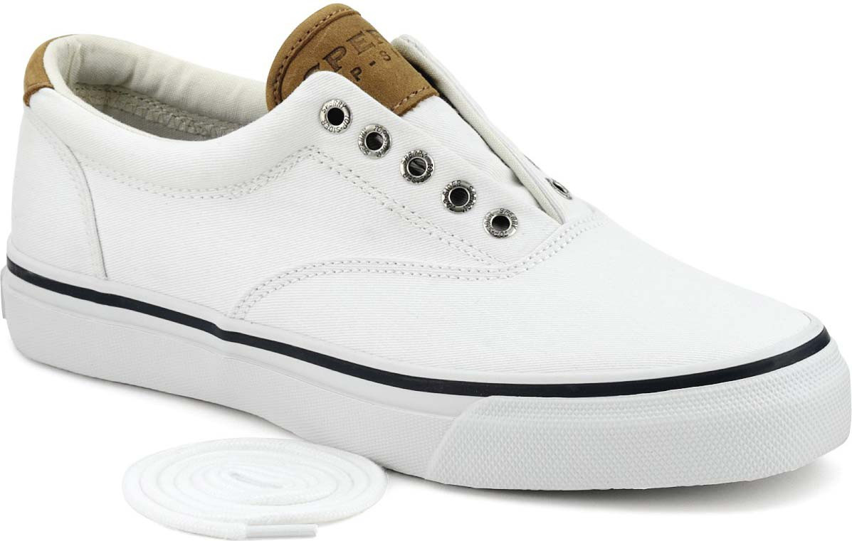 mens white sperry sneakers