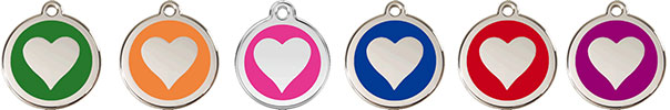Stainless Heart Pet ID Tags with Free Shipping