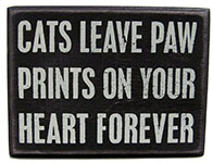 Cats Leave Paws Prints On Heart Signs for Cat Lovers