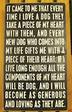 Unconditional Love Dog Signs