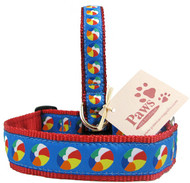 Colorful Beach Ball Dog Collars, Made in USA