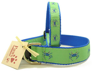 Maryland Blue Crabs Dog Collars made in USA