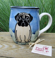 Hand-painted Fawn Pug Mug