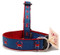 Red Crab Dog Collars on Red Webbing