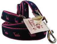 Pink Whale Dog Leashes