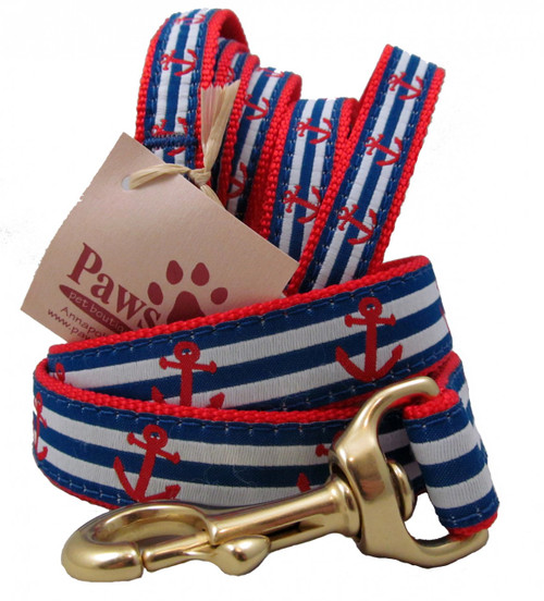 Red Anchor Striped Dog leashes complete the look for all those boating dogs out there!