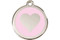 Light Pink Stainless Steel Heart ID Tag