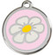 Stainless Steel ID Tags with Light Pink Enamel Background