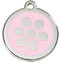 Light Pink Flower Stainless Steel Identification Tags