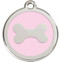 The Perfect Girl Dog ID Tags with Light Pink Enamel and Shiny Dog Bone