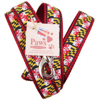 Red web backs our Maryland State Flag leashes