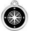 Navigational Compass Pet ID Tags are Made from Stainless Steel and Enamel