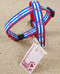 Nautical Cat Collars with anchors features breakaway buckle.