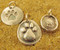 Silver Paw Charm in front is created using an antique wax seal.