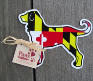 Maryland Flag Dog Stickers
