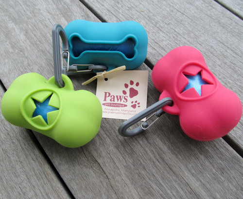 Pick-up Bag Dispensers come in 3 colors.