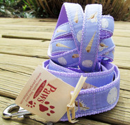 Soft Purple Shell Dog Leash made in USA