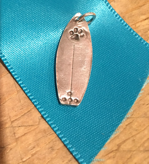 Paddle Board Charm with Paw Print