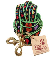 Colorful Heart Dog Leashes made in USA