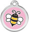 Pink Bee Pet ID Tag