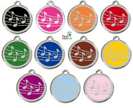 Music Note ID Tags in Assorted Colors