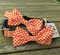 Checked Orange Dog Bow Tie Collars
