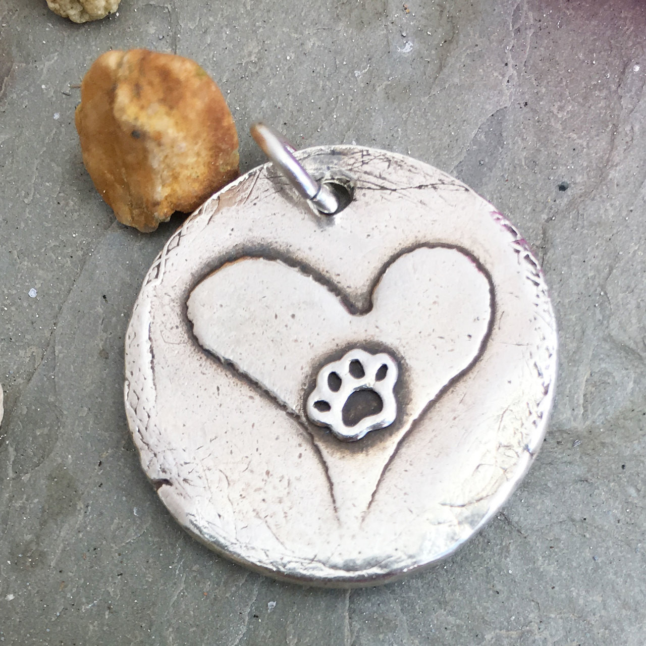 handmade silver charm with your pet s fur custom pet charms for