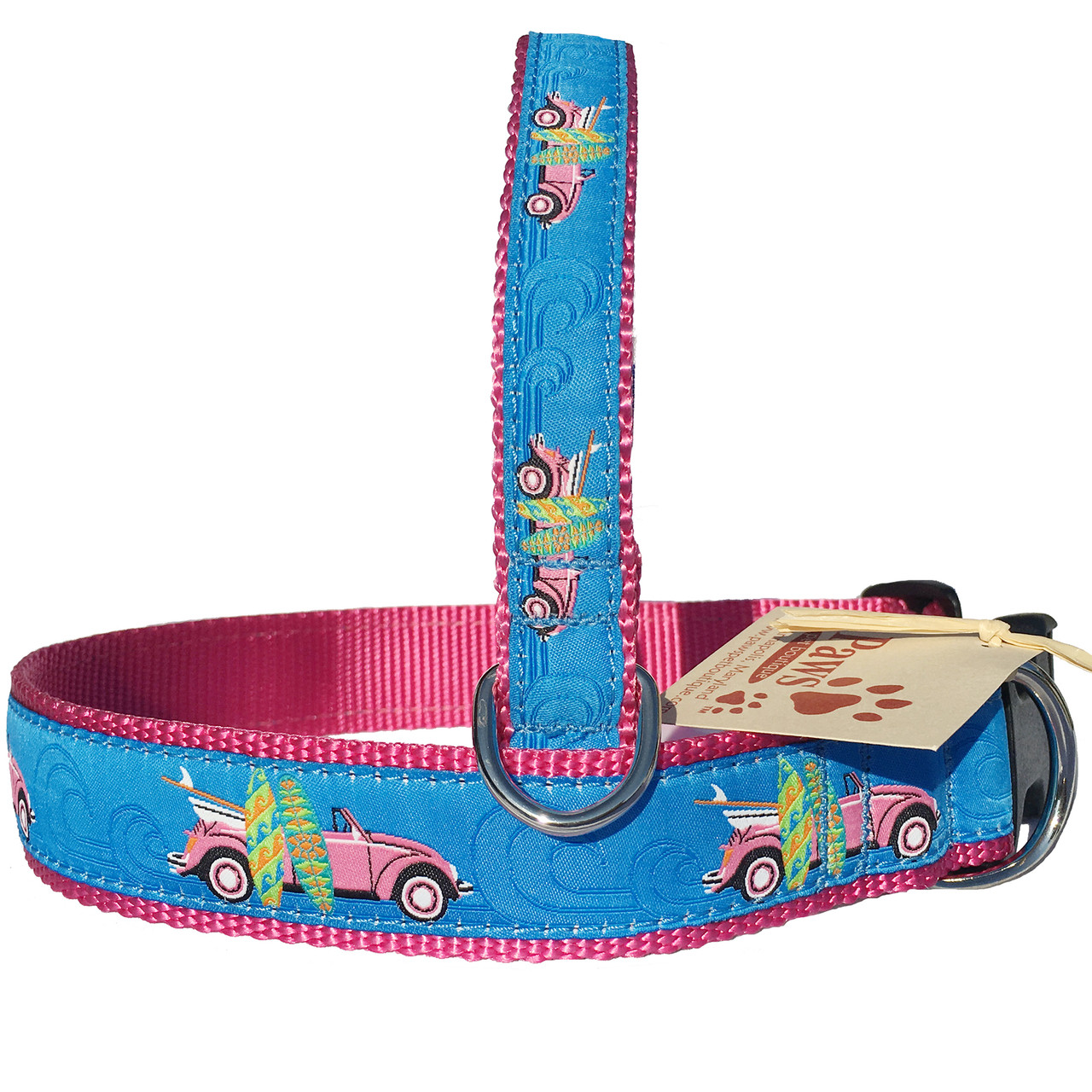 pink bandana dog collar