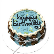 Blue Birthday Dog Cake