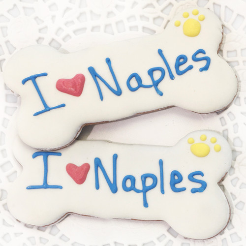 I Love Naples Dog Bone Treat