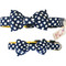Navy Polka Dot Bow Tie Dog Collar