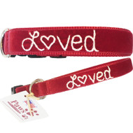 Loved Red Velvet Dog Collars Made in USA
