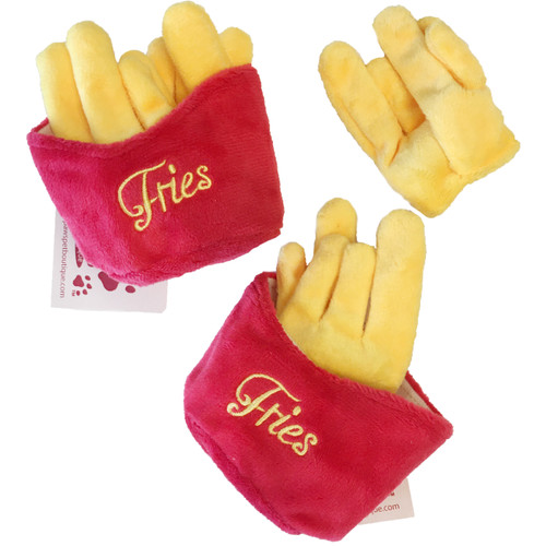 Image shows 2 Dog French Fry Toys