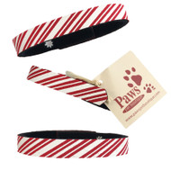 Candy cane striped neoprene cat collars that stretch.