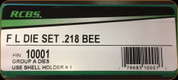 RCBS - Full Length Dies - 218 Bee - 10001