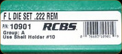 RCBS - Full Length Dies - 222 Rem - 10901