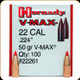 Hornady - 22 Cal - 50 Gr - V-Max  - 100ct - 22261