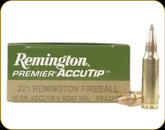 Remington - 221 Rem Fireball - 50 Gr - Premier Accutip-V Boat Tail - 20ct - 29172