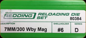 Redding - Full Length Sets - 7mm /300 Wby Mag - 80384