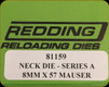 Redding - Neck Sizing Die - 8mm x 57 Mauser - 81159