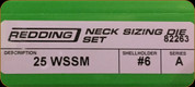 Redding - Neck Sizing Die Set - 25 WSSM - 82263