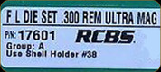 RCBS - Full Length Dies - 300 Rem Ultra Mag - 17601