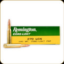 Remington - 270 Win - 130 Gr - Core-Lokt - Pointed Soft Point - 20ct - 27808