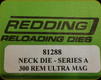 Redding - Neck Sizing Die - 300 Rem Ultra Mag - 81288