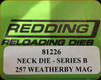 Redding - Neck Sizing Die - 257 Wby Mag - 81226