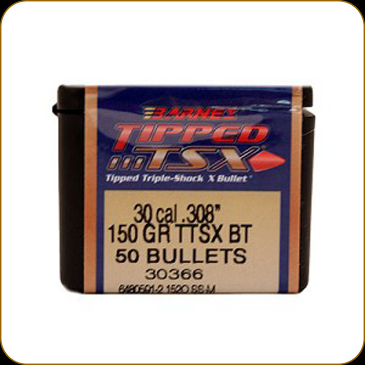 Barnes - 30 Cal - 150 Gr - TTSX (Tipped Triple-Shock X) - Boat