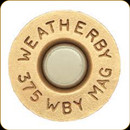 Weatherby - 375 Wby Mag - Unprimed Brass - 20ct - BRASS375/29504