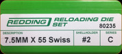 Redding - Full Length Sets - 7.5x55 Swiss - 80235